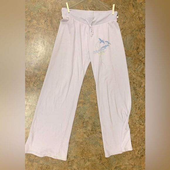 Country of Love Lavander purple LOGO URBAN UO terry lined Lounge SWEATPANTS - Picture 1 of 2